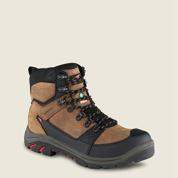 Botas de Seguridad Red Wing Hombre Marrom/Negros - Trades - 6-Inch Waterproof Csa Toe - 132-WLGSXU